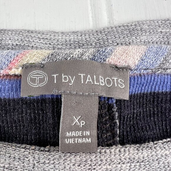 T By Talbots Striped Polyester Cotton Spandex Top Xp - Picture 3 of 8